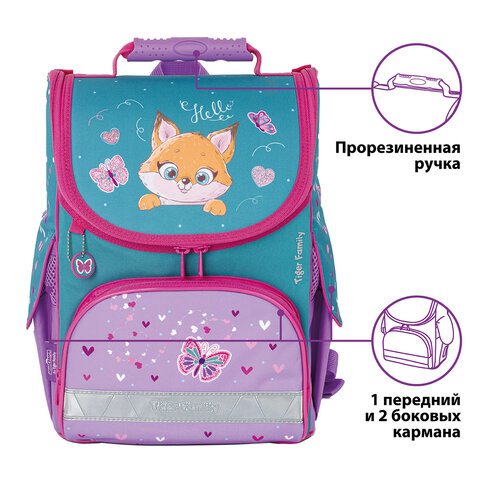 Ранец ЮНЛАНДИЯ by TIGER FAMILYЭргономичныйCute fox35×31х19 см229986