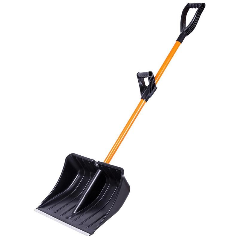 превью Лопата для уборки снега РусТрейд Пума ковш пластиковый (47.5×35 см) с черенком
