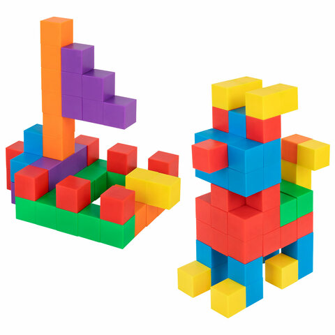 Магнитный конструктор MAGNETIC CUBES «КУБИЧЕСКИЙ», 48 магнитных кубиков, BRAUBERG KIDS