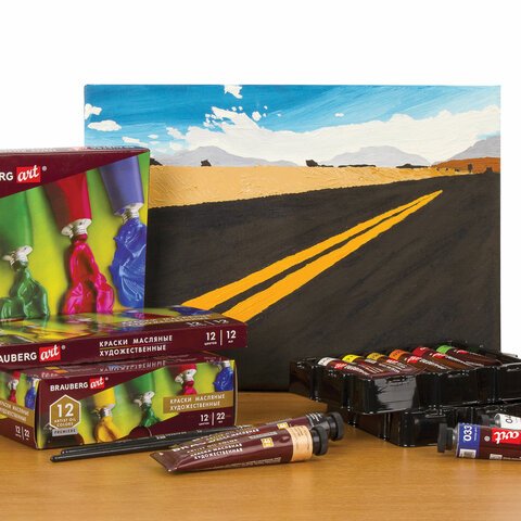 Краска масляная художественная BRAUBERG ART PREMIERE, 46 мл, профессиональная серия, ЖЕЛТО-ЗЕЛЕНАЯ