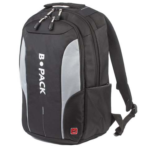 превью Рюкзак B-PACK «S-04» (БИ-ПАК) универсальный, с отделением для ноутбука, влагостойкий, черный, 45×29×16 см