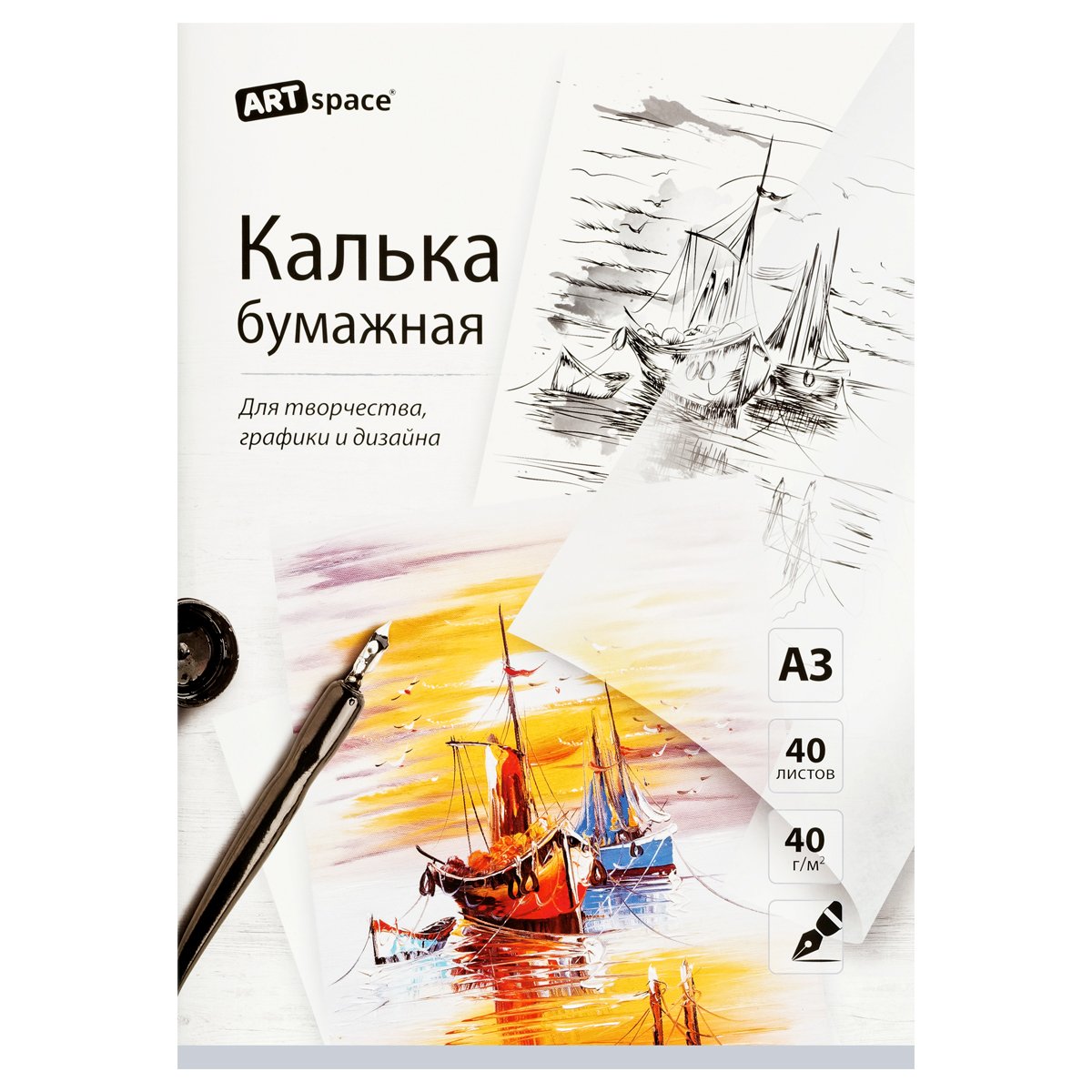 превью Калька под тушь А3 ArtSpace, 40л., 40г/м2, в папке