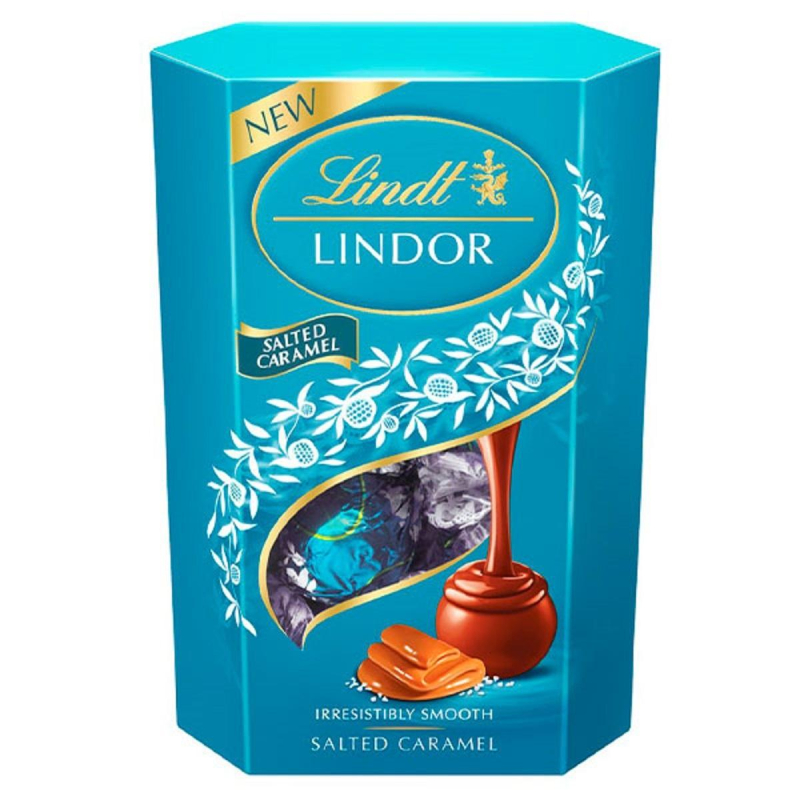 превью Конфеты LINDOR из молочного шоколада с солью и карамельной нач пралине,200г