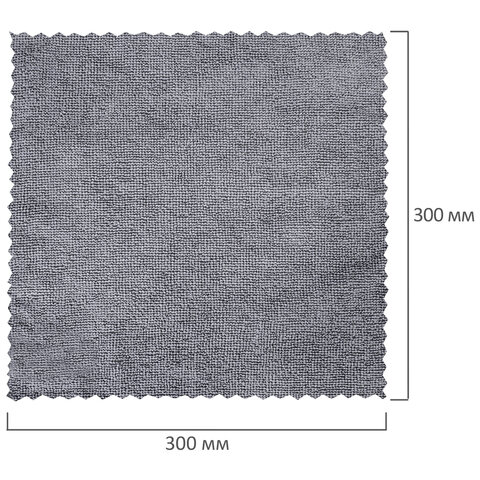 Салфетки из МИКРОФИБРЫ 30×30 см, GRAY & BLACK, big pack, КОМПЛЕКТ 10 штук, 180 г/м2, LAIMA HOME