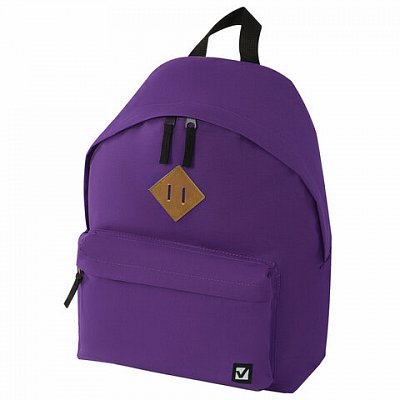 Рюкзак BRAUBERG B-HB1625 для старшеклассников/студентов/молодежи, сити-формат, «Один тон Фиолетовый», 41?32?14 см