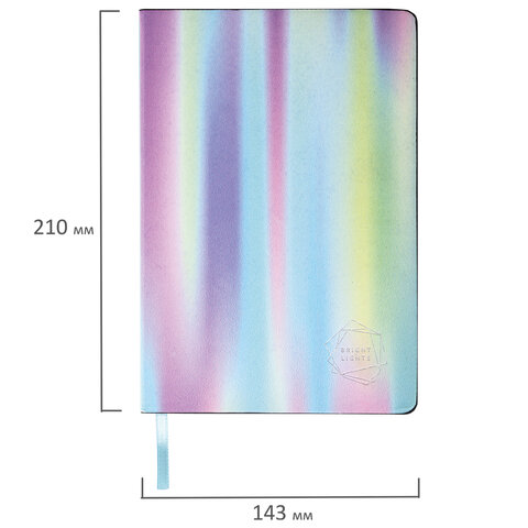 Блокнот А5 (143×210 мм), BRAUBERG VISTA «Gradient», под кожу, гибкий, 80 л. 
