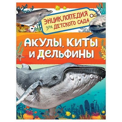 Энциклопедия Росмэн 167×220, «Для детского сада. Акулы, киты и дельфины», 48стр., 5+