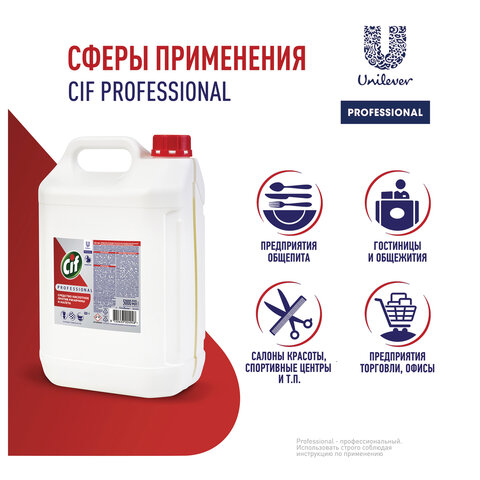 Средство для удаления ржавчины и известкового налета 5 лCIF PROFESSIONALкислотное