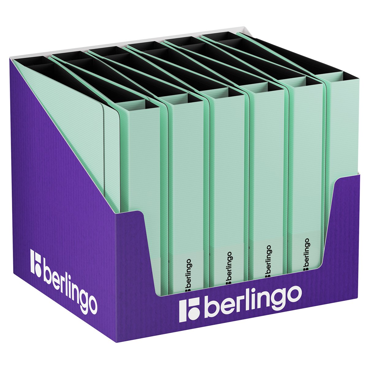 Папка на 4 кольцах Berlingo «Instinct» А5, 35мм, 700мкм, D-кольца, с внутр. карманом, мятный