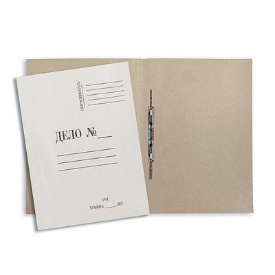 Папка-скоросшиватель Дело № картонная А4 до 200 листов белая (220 г/кв. м, 20 штук в упаковке)