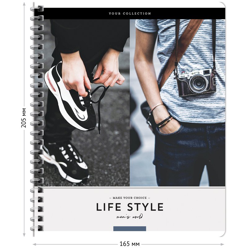 Тетрадь 60л., А5, клетка на гребне ArtSpace «Стиль. Life style», ВД-лак