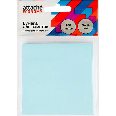 Стикеры Attache Economy 76×76 мм пастельный синий (1 блок, 100 листов)