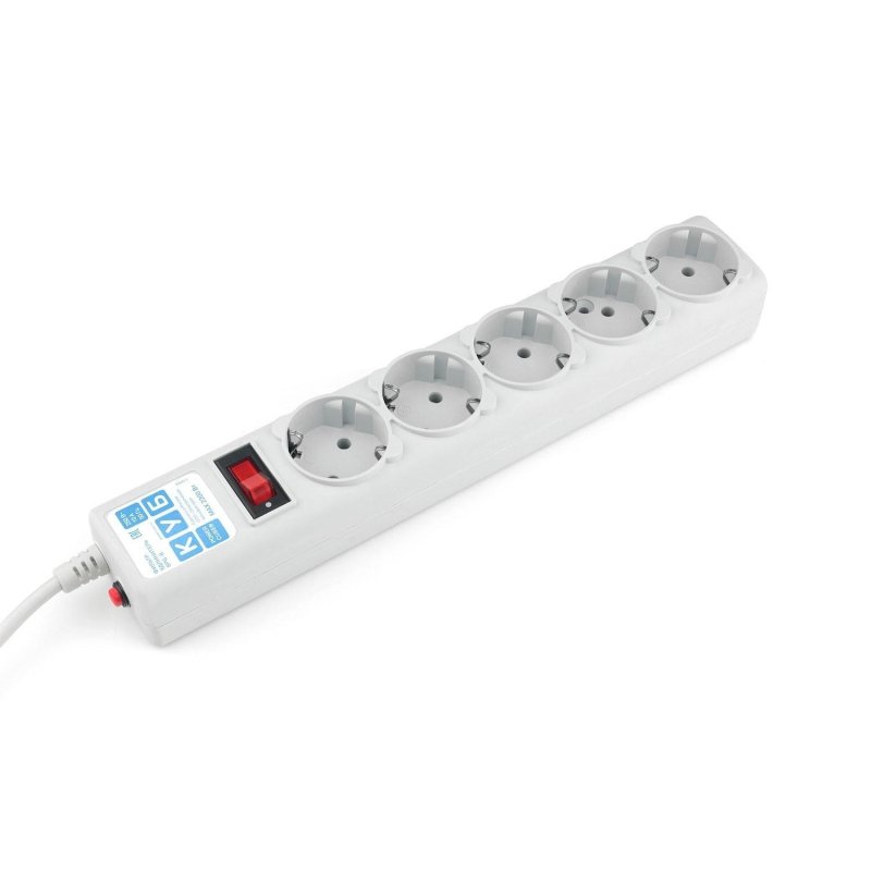 превью Сетевой фильтр Power Cube B 1.9 м 5 розеток (серый) 10А/2.2кВт(SPG-B-6)