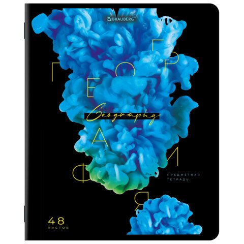 Тетради предметные, КОМПЛЕКТ 12 ПРЕДМЕТОВ, 48 л., глянцевый УФ-лак, BRAUBERG, «PIGMENT»