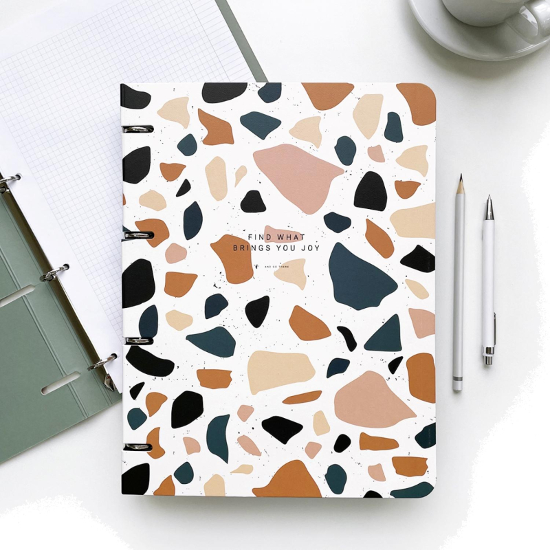 Тетрадь со сменным блоком А4.120л, Be Smart, Terrazzo, N3760