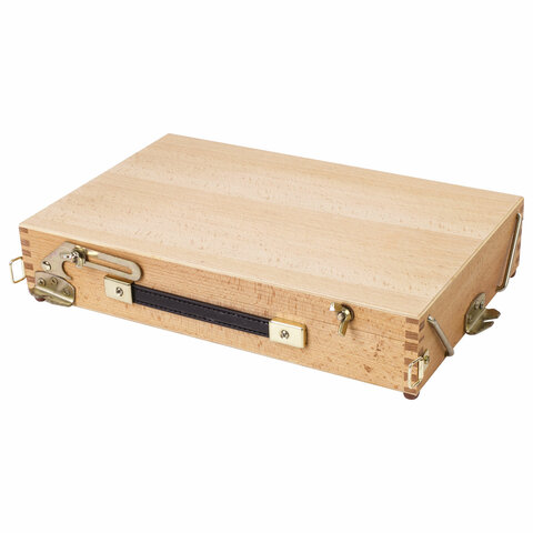 Этюдник BRAUBERG, бук, 40x25x7,5 см, высота холста 70 см, ножки металл 90 см, регулируемый ремень