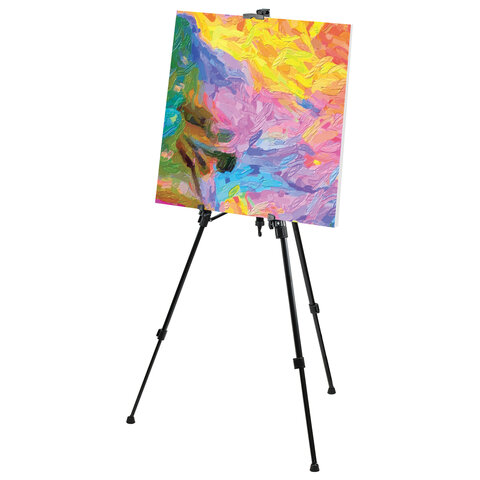 Мольберт-тренога металлический переносной, телескопический, 93×160х83 см, чехол, BRAUBERG ART