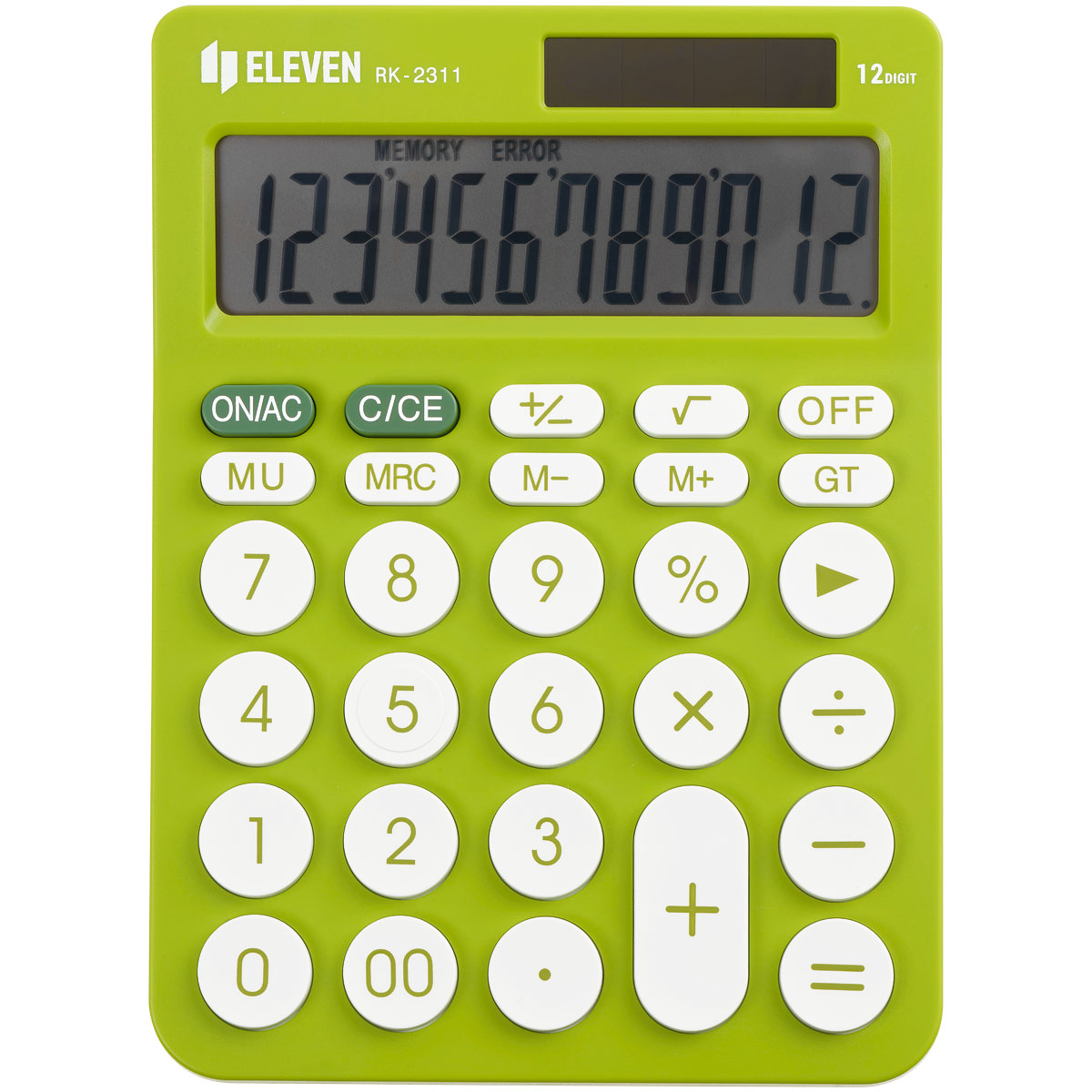 Калькулятор настольный Eleven RK-2311-GN, 12 разрядов, двойное питание, 143×192×26мм, салатовый