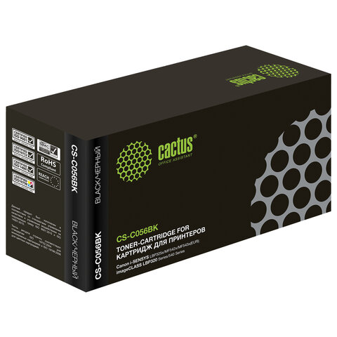 превью Картридж лазерный CACTUS (CS-C056BK) для Canon i-SENSYS LBP325x/MF542x/543x, ресурс 10 000 страниц