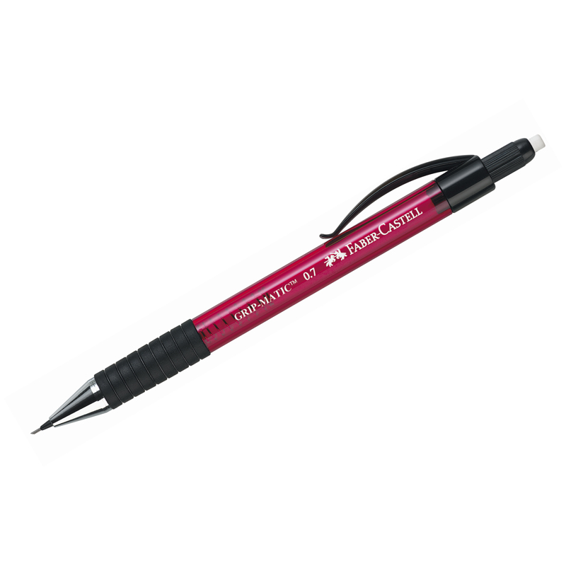 превью Карандаш механический Faber-Castell «Grip Matic 1377» 0.7мм, грип, с ласт., автоподача грифеля, красный
