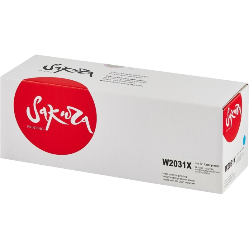 превью Картридж лазерный Sakura W2031X гол. пов. емк. для HP LJ M454/MFP M479