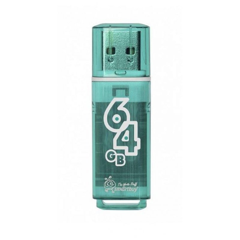 Флеш-память SmartBuy Glossy 64 Gb USB 2.0 зеленая