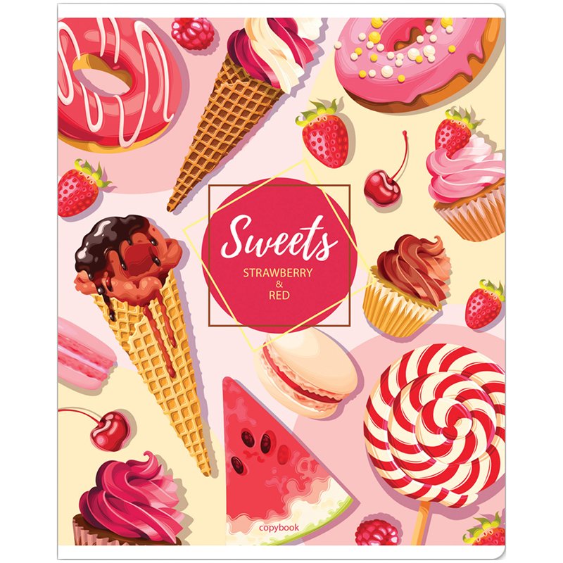 Тетрадь 48л., А5, клетка ArtSpace «Рисунки. Bright sweets», эконом