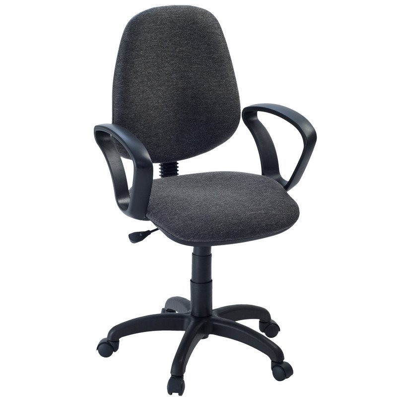 превью Кресло для оператора Echair-322 серое (ткань/пластик)
