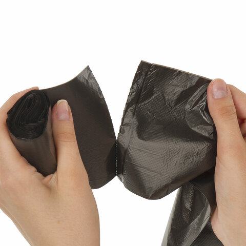 Мешки для мусора, 20 л, ЛАЙМА, комплект 30 шт., рулон, ПНД, стандарт, 45×50 см, 8 мкм, черные