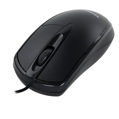 Мышь проводная SONNEN B61, USB, 1000 dpi, 2 кнопки + колесо-кнопка, оптическая, черная