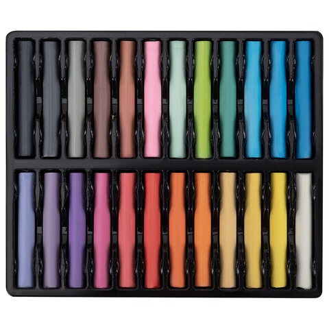 Пастель сухая художественная BRAUBERG ART «Летние ночи», 24 цвета, круглое сечение