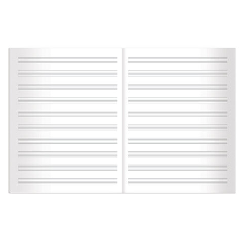 Тетрадь для нот А4, 8 л., BRAUBERG, обложка мелованный картон, вертикальная, «Зверята», 2 вида