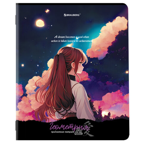 Тетради предметные, КОМПЛЕКТ 12 ПРЕДМЕТОВ, 48 л., матовая ламинация, BRAUBERG, «ANIME GIRLS»