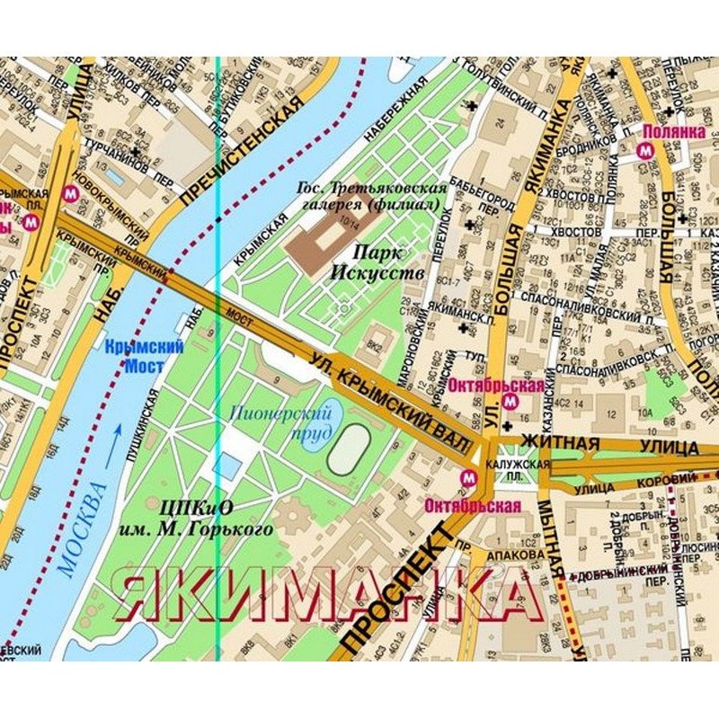 Настенная карта Москвы с каждым домом 1:21 000