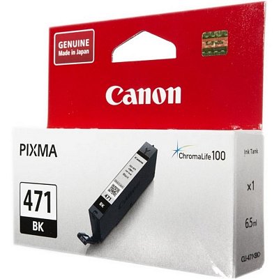Картридж струйный Canon CLI-471 BK черный