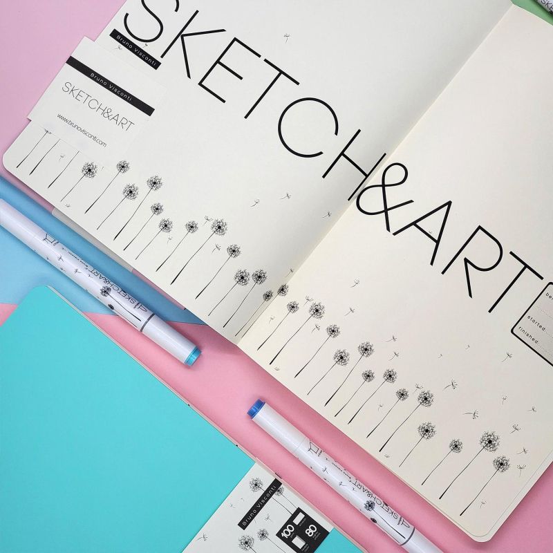 Скетчбук Sketch&Art Zefir 179×250мм 80л бежев 100г, мягк. обл. розов 1-507/04