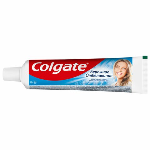 Зубная паста 50мл COLGATE «Бережное отбеливание», с фторидом и кальцием, ш/к 88262