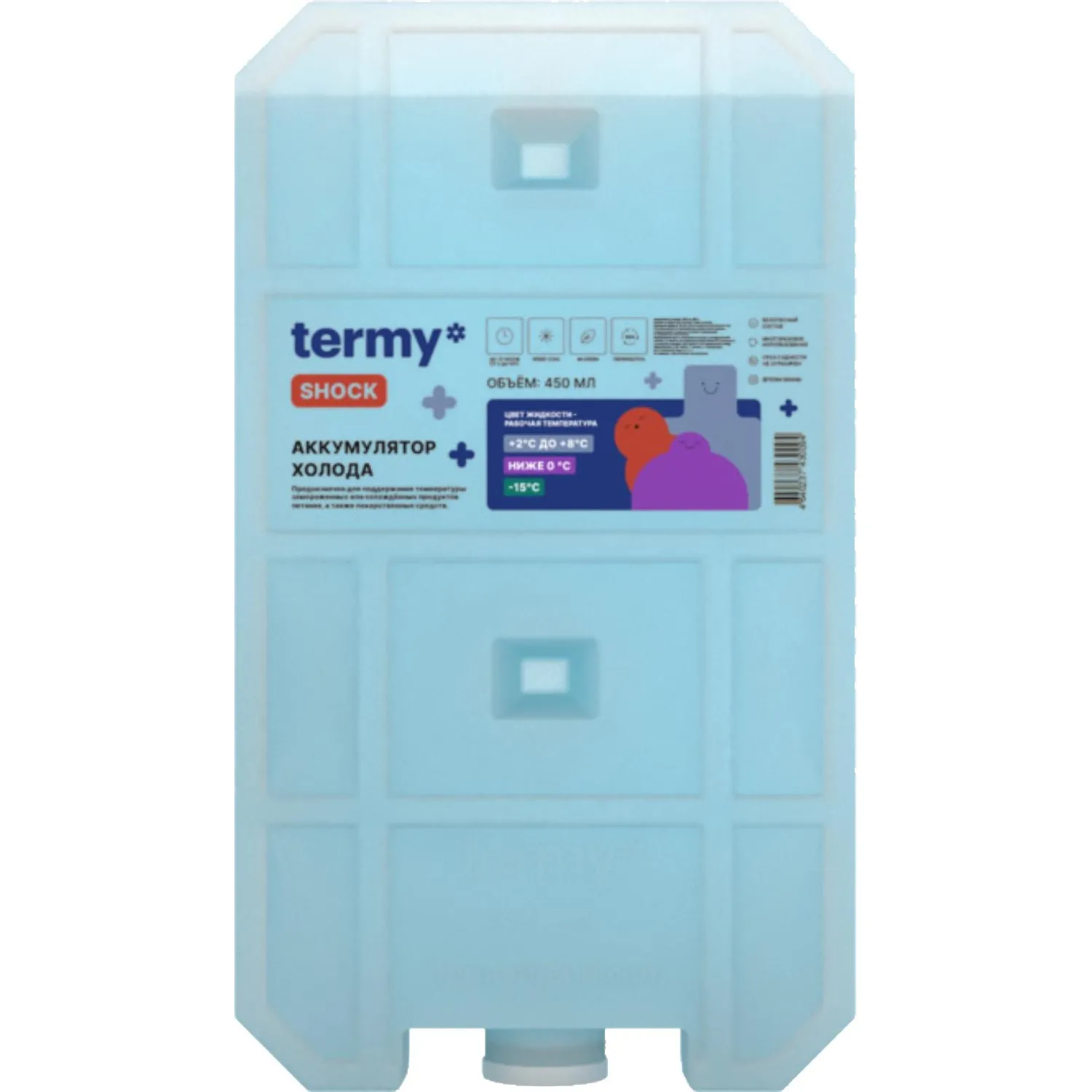 превью Аккумулятор холода Termy Shock 17.3х3.2х9.7 см 429 г