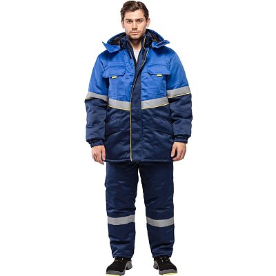 Куртка рабочая зимняя муж з43-КУ вас/син (р.44-46) 158-164(серия З)