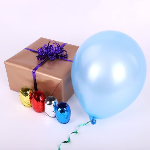 Лента упаковочная декоративная для подарков, металл, 6 шт., 5 мм х 10 м, цвет ассорти, ЗОЛОТАЯ СКАЗКА