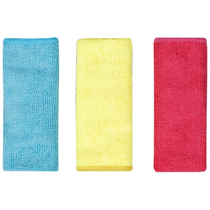 Салфетки для уборки OfficeClean «Стандарт», 3шт., микрофибра, 30×30см, европодвес
