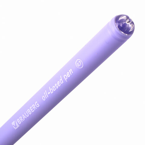 Ручка шариковая масляная BRAUBERG «FRUITY Pastel», СИНЯЯ, soft-touch, узел 0.7 мм, линия письма 0.35 мм, 142958