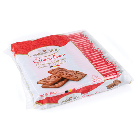Печенье MAISON D'OR «Speculoos» в индивидуальной упаковке, 50 штук, карамелизированное, 300 г