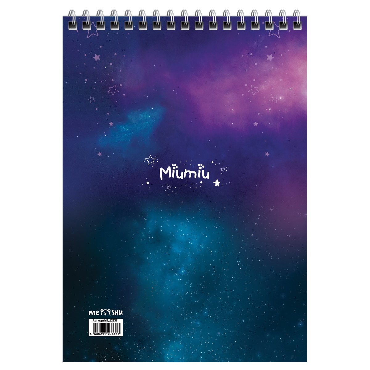 Блокнот А5 60л. на гребне MESHU «Miumiu», пластиковая обложка