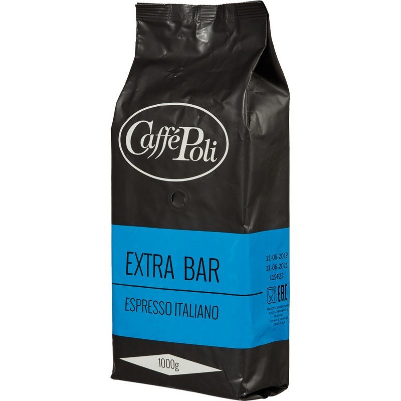 Кофе Caffe Poli Extra Bar в зернах, 1 кг. 