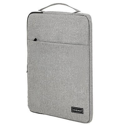 Чехол для ноутбука HEIKKI OPTION 13-14'' (ХЕЙКИ), с ручкой и карманом, серый, 35.5×24х2.5 см