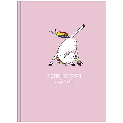 Скетчбук 80л. А6 7БЦ BG «Я единорожу», 100г/м2, матовая ламинация, белый блок с градиентом