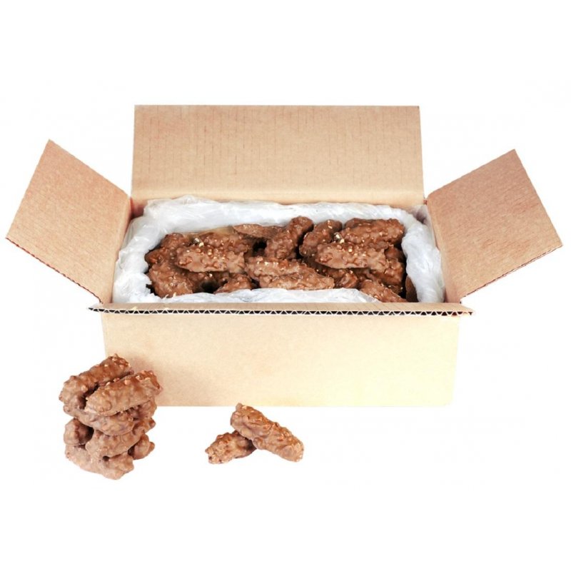 превью Вафли Яшкино глазированные молочным шоколадом с орехом и изюмом,2кг (ЯК300)