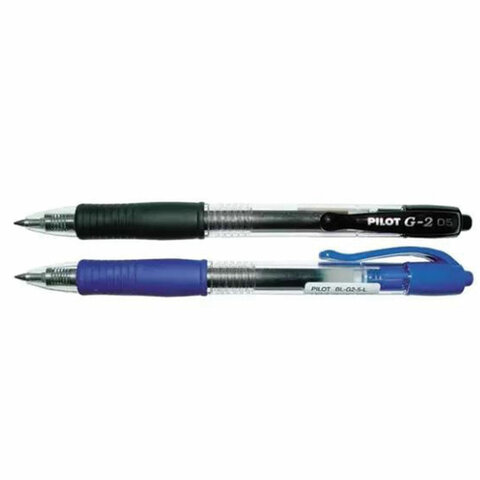 Ручка гелевая PILOT BL-G2-5 авт.резин.манжет.синяя 0,3мм