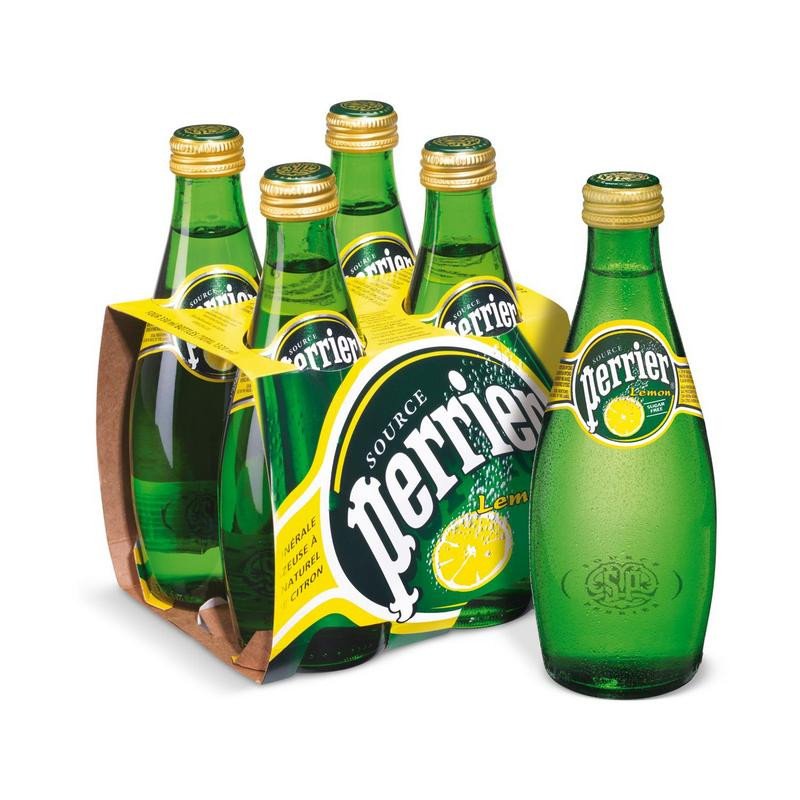 превью Вода минеральная Perrier газированная со вкусом лимона 0.33 л (4 штуки в упаковке)
